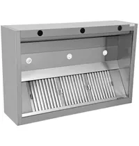 UNNINOX RVS inductie afzuigkap | 3 labyrintfilters | 2000x1300x550(h)mm