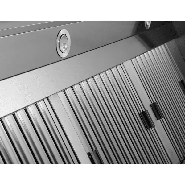 RVS inductie afzuigkap | 3 labyrintfilters | 2000x1300x550(h)mm