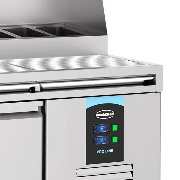 Pizzawerkbank | PRO LINE | 460L | 2 Deuren (EN600x400) | Boven 9x 1/3 GN | -2°C/+8°C | Geforceerd | Wielen (Geremd) | 1790x850x900/1300(h)mm