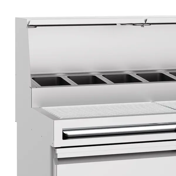 Pizzawerkbank | PRO LINE | 460L | 2 Deuren (EN600x400) | Boven 9x 1/3 GN | -2°C/+8°C | Geforceerd | Wielen (Geremd) | 1790x850x900/1300(h)mm