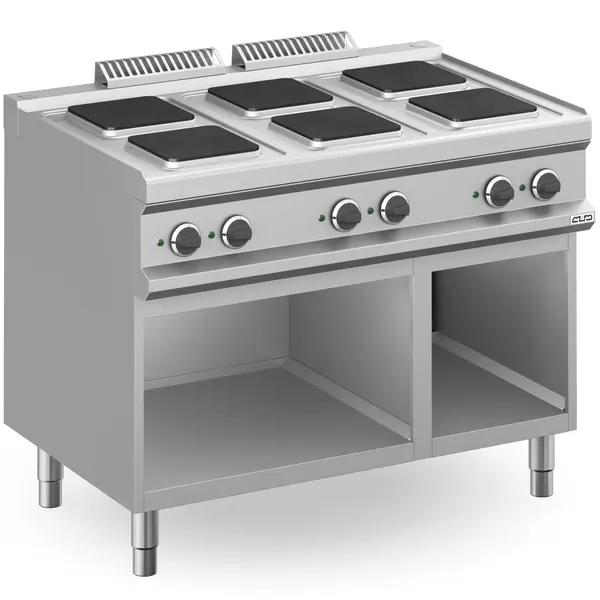 Fornuis | MAGISTRA PLUS 700 | Elektrisch | 6 Kookpunten (220x220) | 15.6kW (400V) | Open Onderkast | 1100x714x850(h)mm