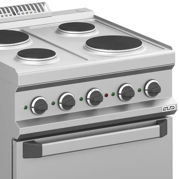 Fornuis + Oven | MAGISTRA PLUS 700 | Elektrisch | 4 Kookpunten (Ø145/200) + 2/1 GN Oven | 13.5kW (400V) | 700x714x850(h)mm