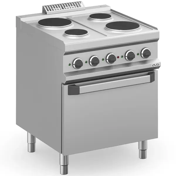 Fornuis + Oven | MAGISTRA PLUS 700 | Elektrisch | 4 Kookpunten (Ø145/200) + 2/1 GN Oven | 13.5kW (400V) | 700x714x850(h)mm