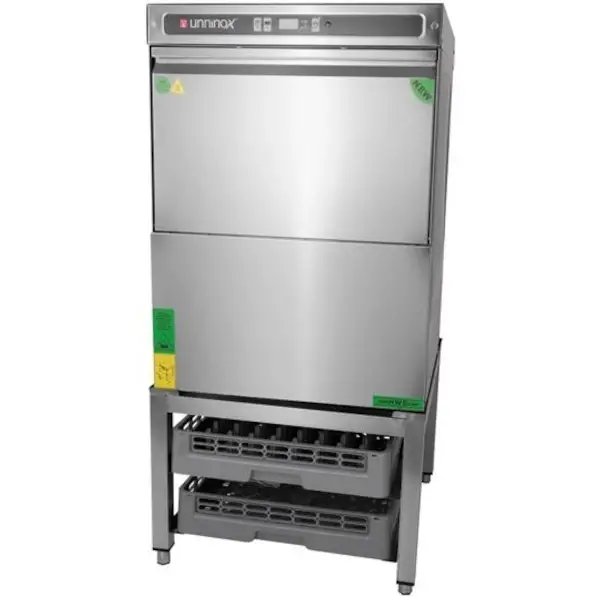 RVS onderstel vaatwasser | Cap. 2x 500x500mm korf | 610x610x400(h)mm