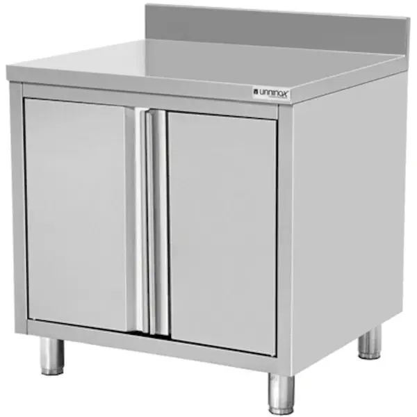 Werktafel | RVS | 2 Draaideuren | Achteropstand | 800x700x850(h)mm