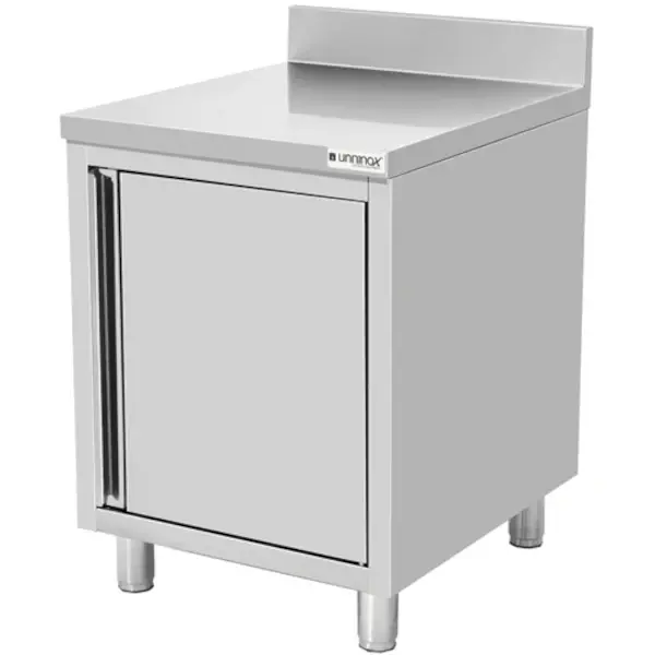 Werktafel | RVS | 1 Draaideur | Achteropstand | 500x700x850(h)mm