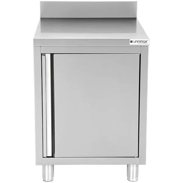 Werktafel | RVS | 1 Draaideur | Achteropstand | 500x700x850(h)mm