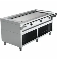 UNNI-COOKING Teppanyaki Grillplaat | Elektrisch | Met Onderkast | 3 Branders | 13.5kW | 400V | 1740x770x850(h)mm