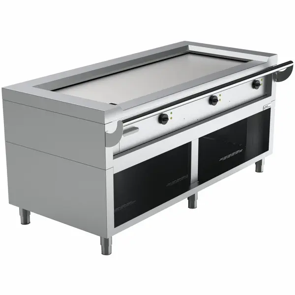 Teppanyaki Grillplaat | Elektrisch | Met Onderkast | 3 Branders | 13.5kW | 400V | 1740x770x850(h)mm