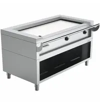 UNNI-COOKING Teppanyaki Grillplaat | Elektrisch | Met Onderkast | 2 Branders | 9kW | 400V | 1440x770x850(h)mm