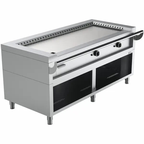 Teppanyaki Grillplaat | Gas | Met Onderkast | 17kW | 2 Branders | 1740x770x850(h)mm