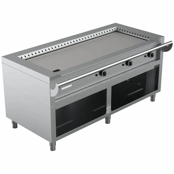 Teppanyaki Grillplaat | Gas | Met Onderkast | 3 Branders | 27.6kW | 1740x770x850(h)mm