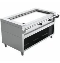 UNNI-COOKING Teppanyaki Grillplaat | Gas | Met Onderkast | 2 Branders | 18.4kW | 1440x770x850(h)mm