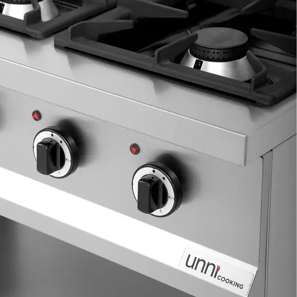 Gasfornuis | 4 Branders (4x 6.5kW) | Open Onderkast | 700x700x850(h)mm