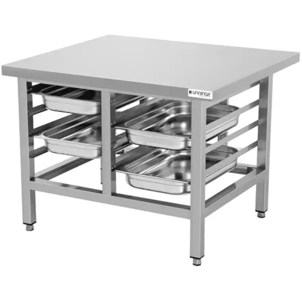 RVS onderstel voor combi oven | 8x 1/1 GN | 900x800x700(h)mm