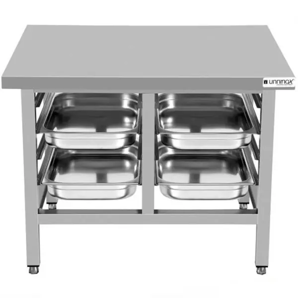 RVS onderstel voor combi oven | 8x 1/1 GN | 900x800x700(h)mm