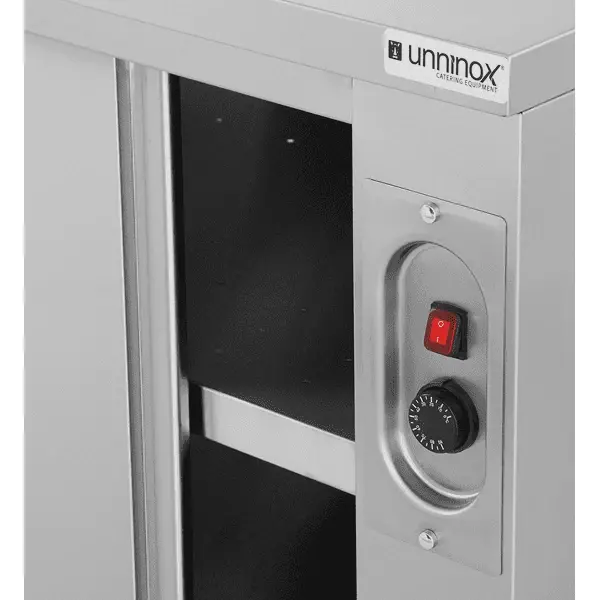 Warmhoudkast | RVS | 30°C/80°C | Geventileerd | Doorgeef-Schuifdeuren | 230V | Diepte 700 | Hoogte 850 | Breedte 1000-2000