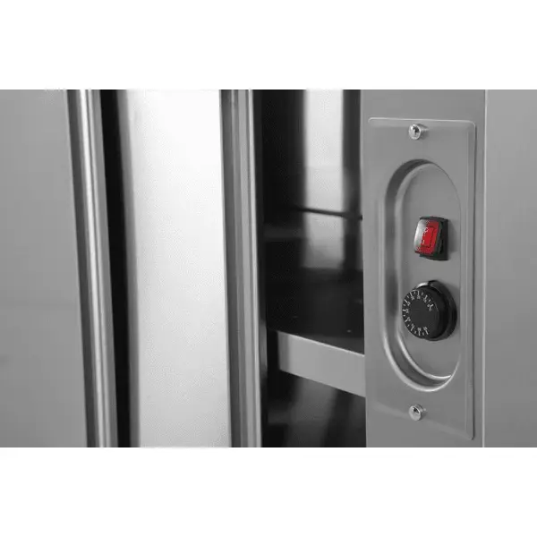 Warmhoudkast | RVS | 30°C/80°C | Geventileerd | Doorgeef-Schuifdeuren | 230V | Diepte 700 | Hoogte 850 | Breedte 1000-2000