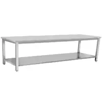 UNNINOX Werktafel | RVS | Laag Model | Bodemschap | Diepte 700 | Hoogte 600/650 | Breedte 1000-2000 | Zelfmontage 