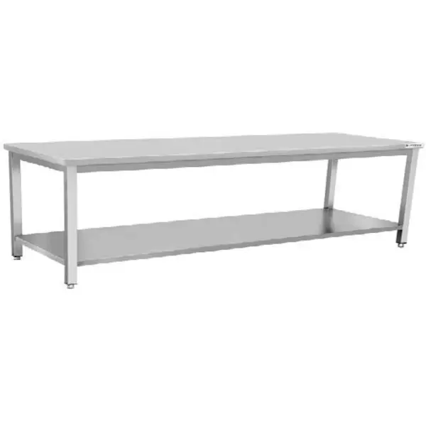 Werktafel | RVS | Laag Model | Bodemschap | Diepte 700 | Hoogte 600/650 | Breedte 1000-2000 | Zelfmontage