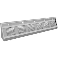 UNNINOX RVS afzuigkap schuinmodel | 3600x700x400(h)mm