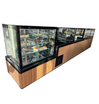 Luxus Complete lijn | SHOWROOMMODEL | Bain-Marie (3x 1/1GN) | Saladette (3x 1/1GN) | Neutrale vitrine | Koelvitrine | Kassa Unit | 4950mm