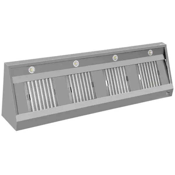 RVS afzuigkap schuinmodel | 2200x700x400(h)mm