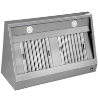 UNNINOX Afzuigkap | Schuin Model | Verlichting | 1200x700x400(h)mm