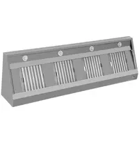 UNNINOX RVS afzuigkap schuinmodel | 2600x700x400(h)mm