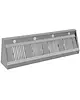 UNNINOX RVS afzuigkap schuinmodel | 2600x700x400(h)mm 