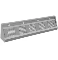 UNNINOX RVS afzuigkap schuinmodel | 2800x700x400(h)mm