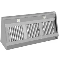 UNNINOX RVS afzuigkap schuinmodel | 1500x700x400(h)mm