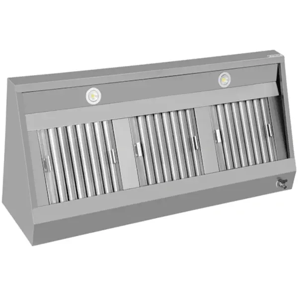 RVS afzuigkap schuinmodel | 1500x700x400(h)mm