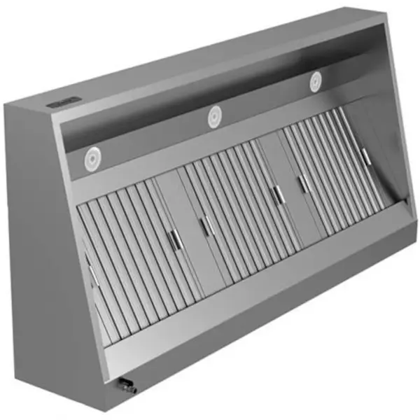 Afzuigkap | Schuin Model | Incl. Motor | 1600m³/u | Regelaar + Verlichting | 1500x950x520(h)mm