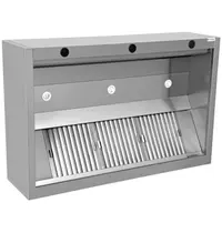 UNNINOX Inductie Afzuigkap | RVS | 7 Labyrintfilters | 4000x1300x550(h)mm