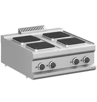 MBM Italy Fornuis | MAGISTRA PLUS 700 | Elektrisch | 4 Kookpunten (220x220) | 10.4kW (400V) | 700x714x250(h)mm