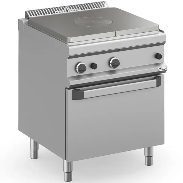 Doorkookplaat + Oven | MAGISTRA PLUS 700 | Gas | 9kW + 2/1 GN Oven (6kW) | Piëzo Ontsteking | 700x714x850(h)mm