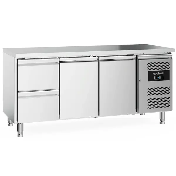 Koelwerkbank | 417L | 2 Deuren + 2 Laden (1/1 GN) | +2°C/+8°C | Geforceerd | 1795x700x850(h)mm