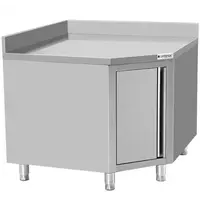 UNNINOX Hoekwerkkast | RVS | Deur + Achteropstand | Voor 700mm Tafel | 1000x1000x850(h)mm