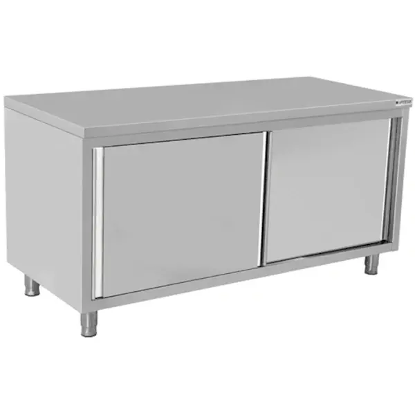Werkbank | RVS | Schuifdeuren | 600mm Diep | 850mm Hoog