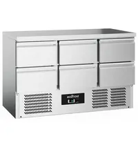 Ecofrost Koelwerkbank | 368L | 6 Laden (1/1 GN) | +2°C/+8°C | Statisch + Ventilator | 1365x700x876(h)mm 