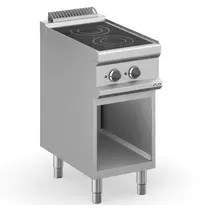 MBM Italy Glaskeramisch Fornuis | MAGISTRA PLUS 700 | Elektrisch | 2 Kookpunten | 4.3kW (400V) | Open Onderkast | 400x714x850(h)mm