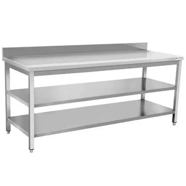 Werktafel | RVS | Zelfmontage | Tussen-/Bodemschap | Diepte 700mm | Hoogte 850/900mm | Breedte 700-2000mm | Achteropstand