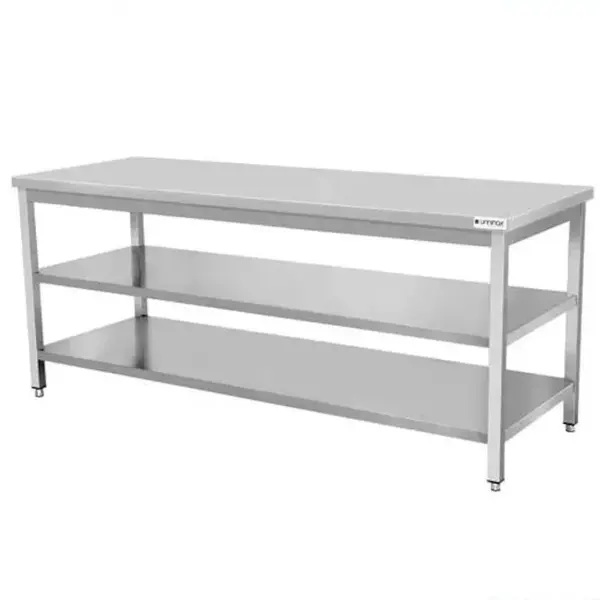 Werktafel | RVS | Zelfmontage | Tussen-/Bodemschap | Diepte 700mm | Hoogte 850/900mm | Breedte 700-2000mm