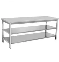 UNNINOX Werktafel | RVS | Zelfmontage | Tussen-/Bodemschap | Diepte 600mm | Hoogte 850/900mm | Breedte 700-2000mm