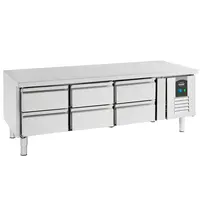 CombiSteel Koelwerkbank | STANDARD LINE | Laag Model | 302L | 6 Laden (1/1 GN) | +2°C/+8°C | Geforceerd | 1600x700x650(h)mm 