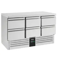 CombiSteel Koelwerkbank | COMPACT LINE | 400L | 6 Laden (1/1 GN) | +2°C/+8°C | Statisch + Ventilator | 1365x700x875(h)mm