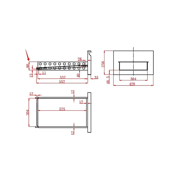 Koelwerkbank | COMPACT LINE | 400L | 6 Laden (1/1 GN) | +2°C/+8°C | Statisch + Ventilator | 1365x700x875(h)mm