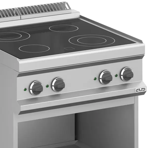 Glaskeramisch Fornuis | MAGISTRA PLUS 700 | Elektrisch | 4 Kookpunten | 8.6kW (400V) | Open Onderkast | 700x714x850(h)mm