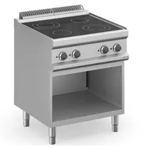 MBM Italy Glaskeramisch Fornuis | MAGISTRA PLUS 700 | Elektrisch | 4 Kookpunten | 8.6kW (400V) | Open Onderkast | 700x714x850(h)mm